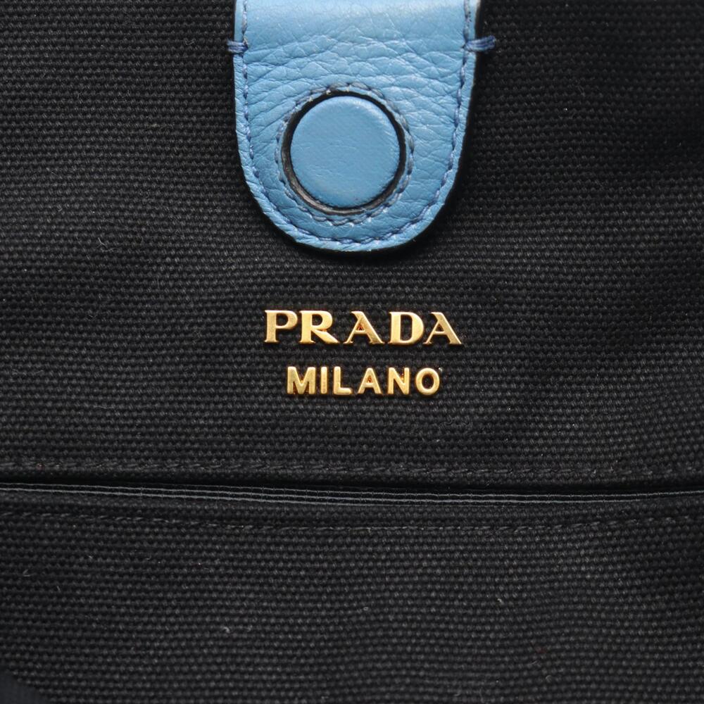 Prada VITELLO PHENIX Tote Bag Leather Blue - Picture 3 of 9